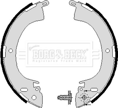 BORG & BECK Комплект тормозных колодок BBS6197